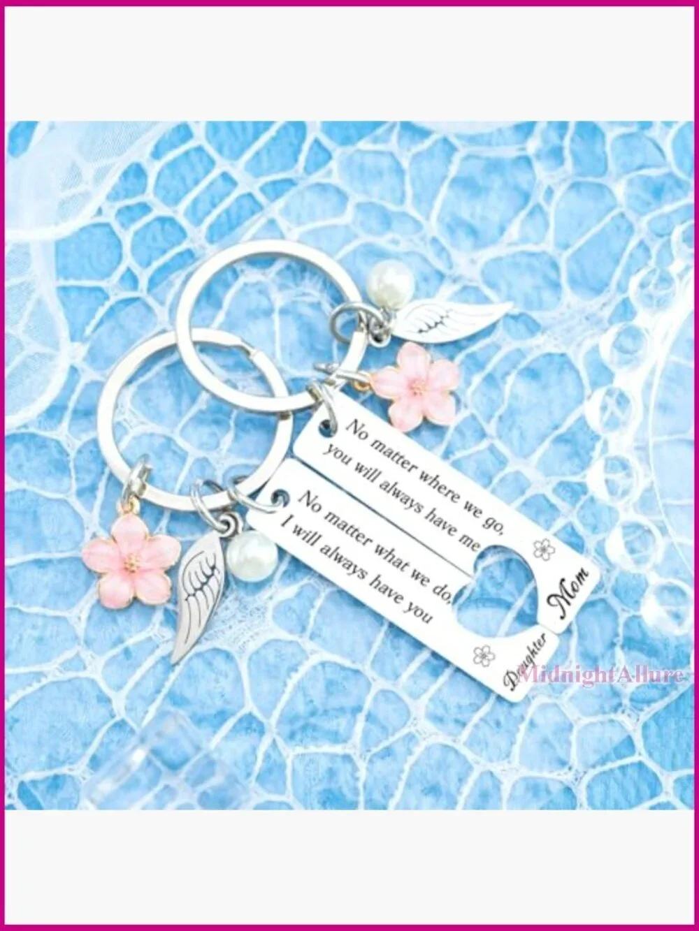Mom Daughter Keychain Gift from Daughter for Mother Birthday Christmas